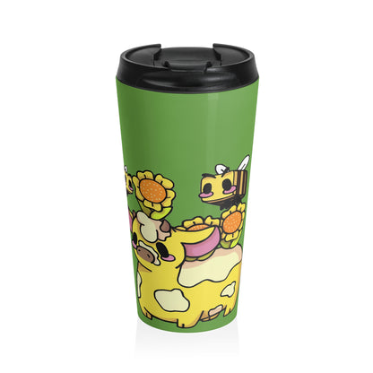 Captain AFAB - Moo Bloom Stainless Steel Travel Mug