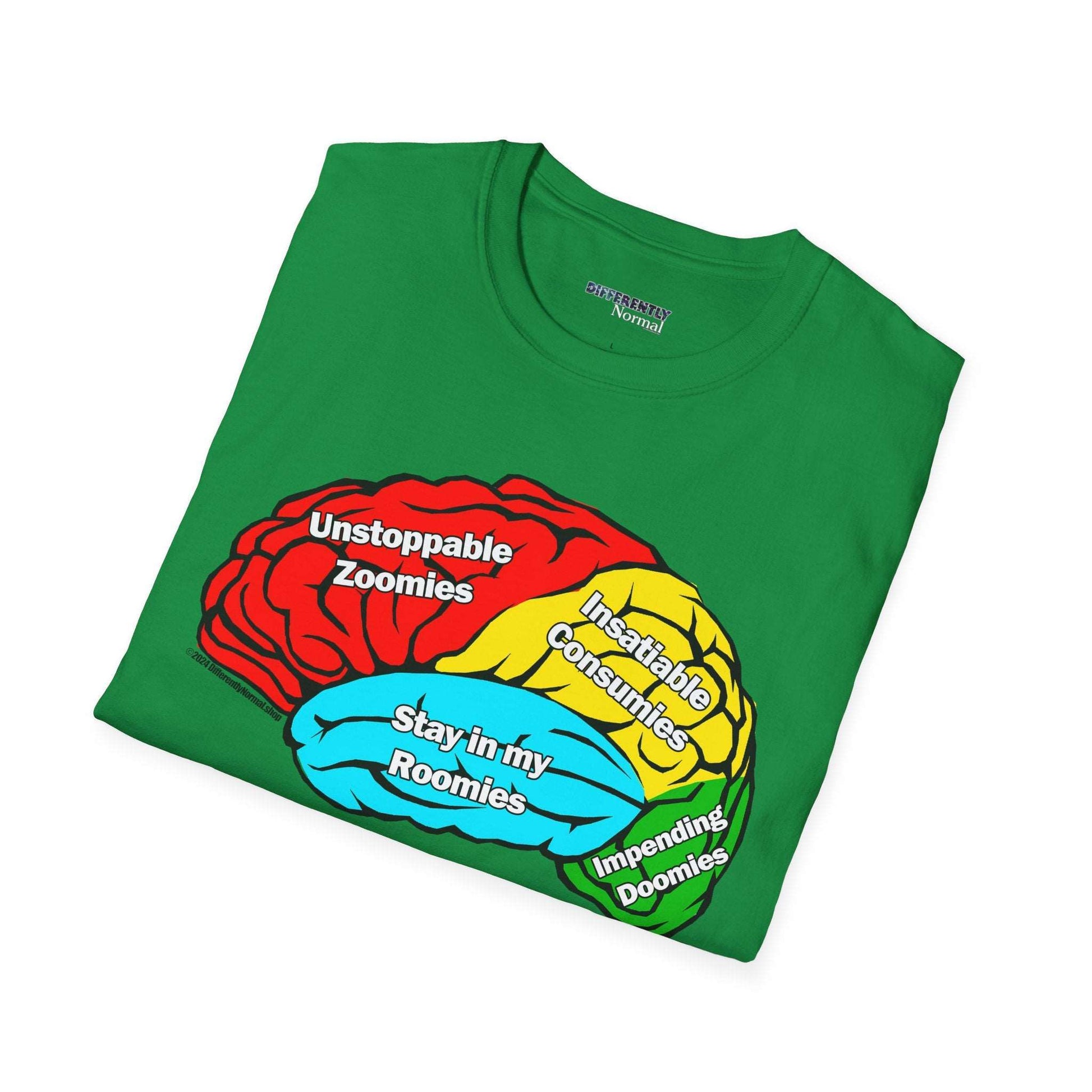 ADHD Brain Map Unisex T-Shirt - Differently Normal