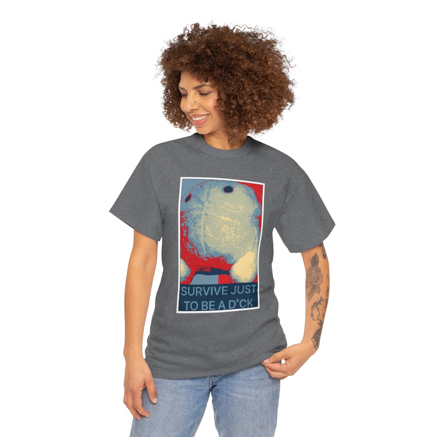 Bob the Micropeen - Survive Just to be a Dick Plus Size Unisex T-Shirt - Wallace Print Solutions