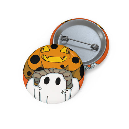 Captain AFAB - Kitty Jack-O-Lantern Ghost Pin Button