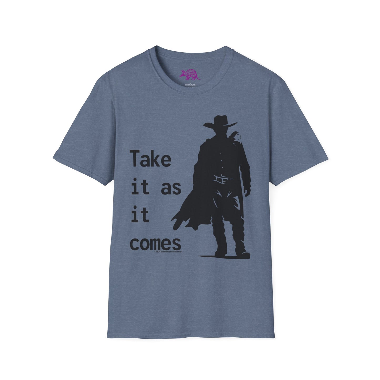 Cowboy Ghoul "Take it As it Comes" Unisex T-Shirt by Differently Normal - Wallace Print Solutions