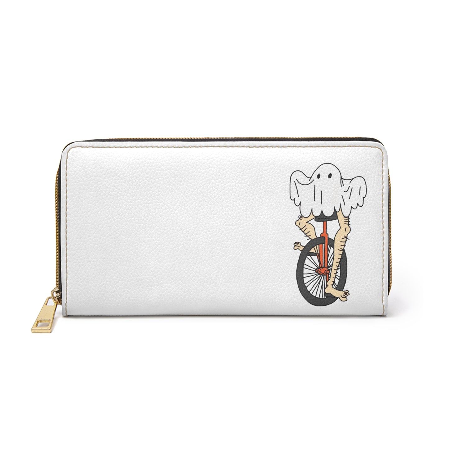 Captain AFAB - Leggy Ghost Unicycle Zipper Wallet