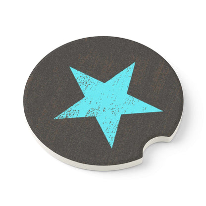 Blue Star Style Soapstone Car Coaster - Differently Normal