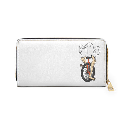 Captain AFAB - Leggy Ghost Unicycle Zipper Wallet