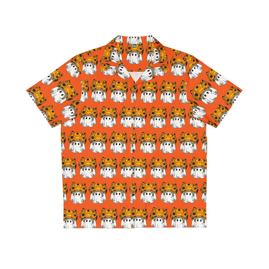 Captain AFAB - Kitty Jack-O-Lantern Ghost Hawaiian Shirt