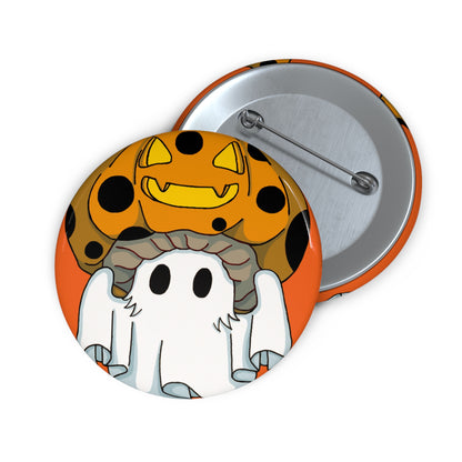 Captain AFAB - Kitty Jack-O-Lantern Ghost Pin Button