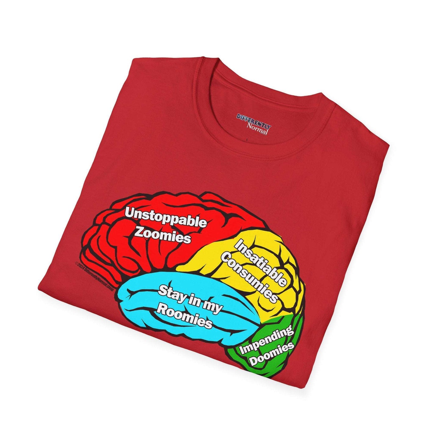 ADHD Brain Map Unisex T-Shirt - Differently Normal