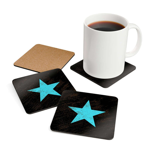 Blue Star Style Corkwood Coaster Set - Differently Normal