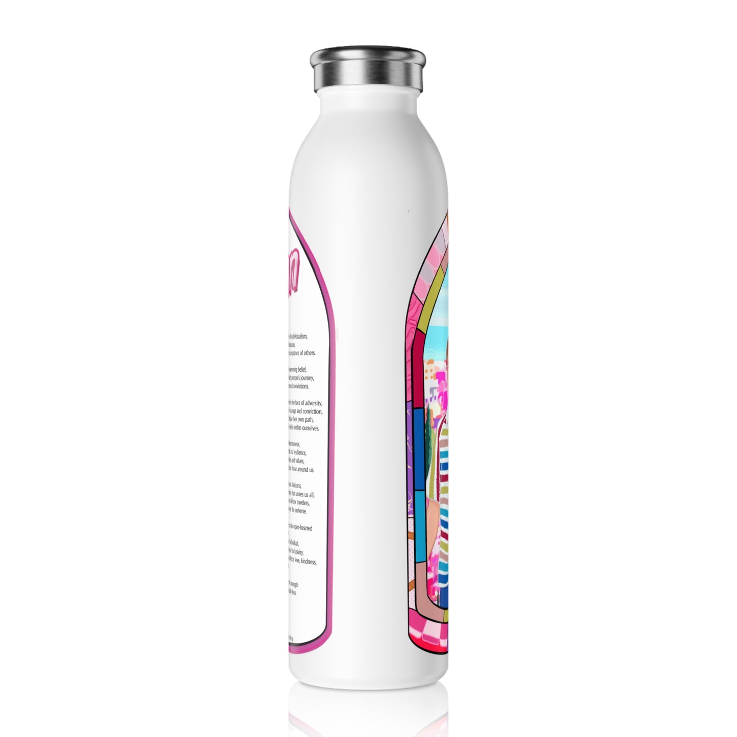 Allan Inspirational Candle Style Slim Water Bottle