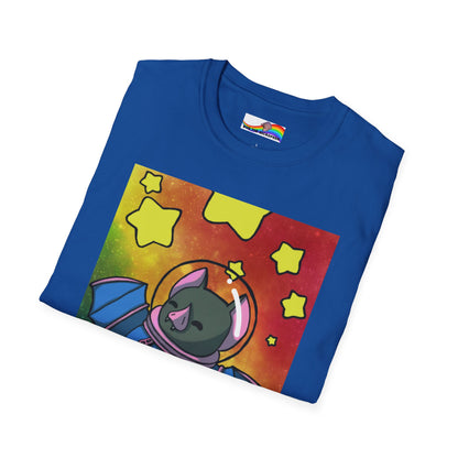 Captain AFAB - Astronaut Bat Rainbow Space Unisex T-Shirt - Wallace Print Solutions