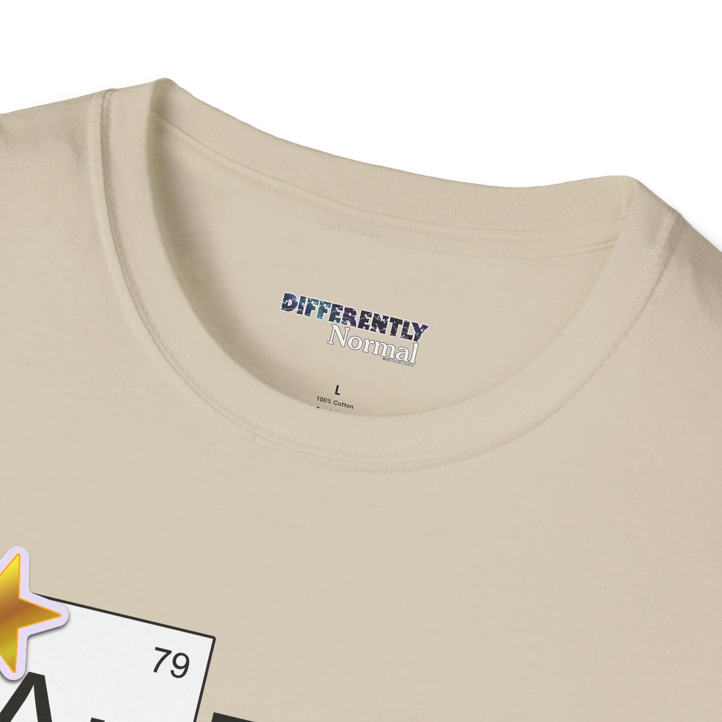 AuDHD Gold Star Unisex T-Shirt - Differently Normal