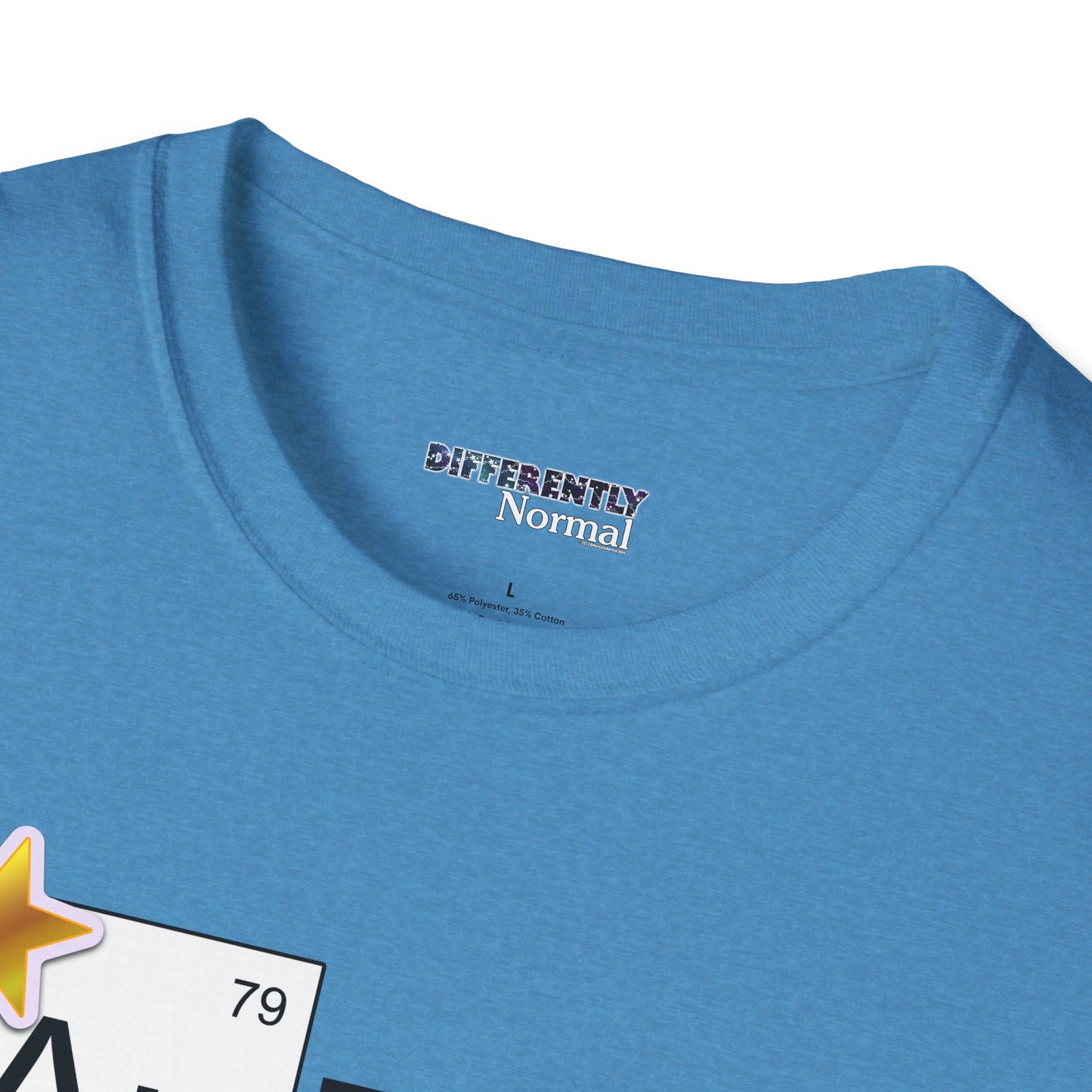 AuDHD Gold Star Unisex T-Shirt - Differently Normal