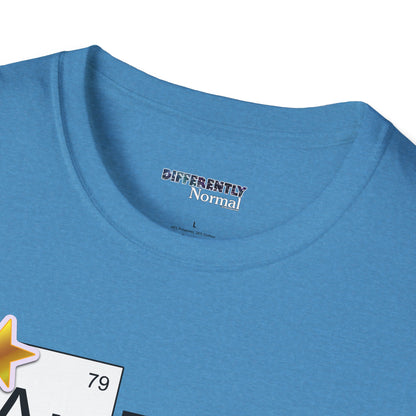 AuDHD Gold Star Unisex T-Shirt - Differently Normal