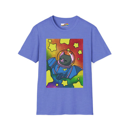 Captain AFAB - Astronaut Bat Rainbow Space Unisex T-Shirt - Wallace Print Solutions