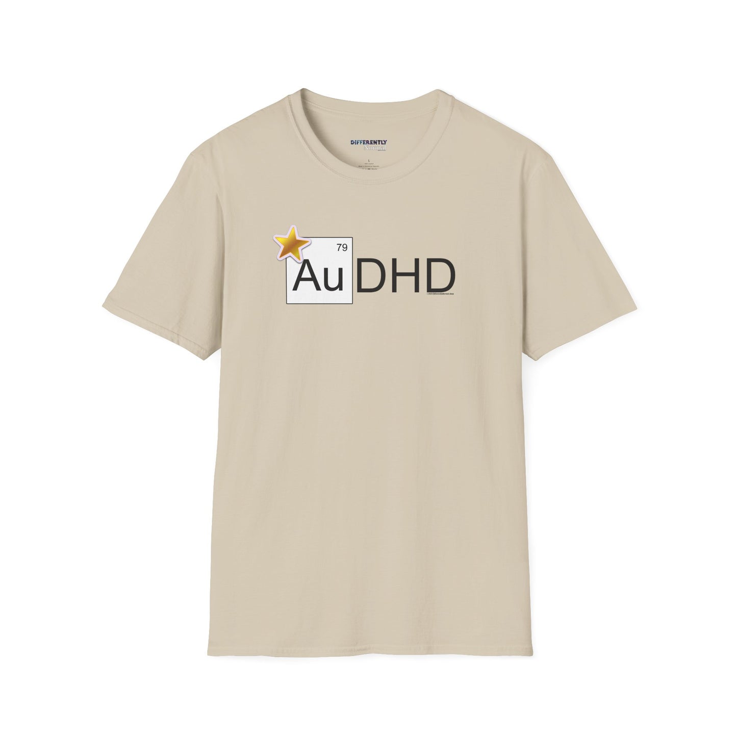 AuDHD Gold Star Unisex T-Shirt - Differently Normal