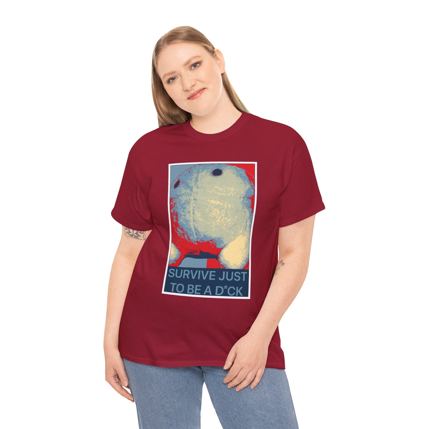 Bob the Micropeen - Survive Just to be a Dick Plus Size Unisex T-Shirt - Wallace Print Solutions