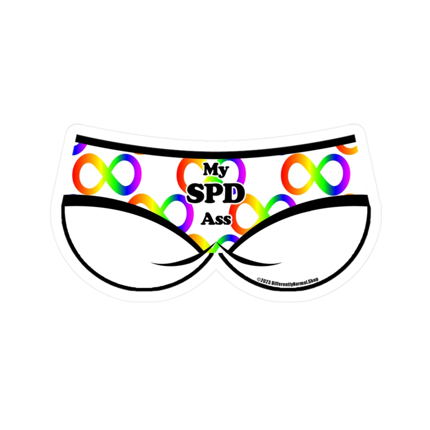 My SPD Ass Bikini Brief Style Kiss-Cut Vinyl Decal - By Differently Normal