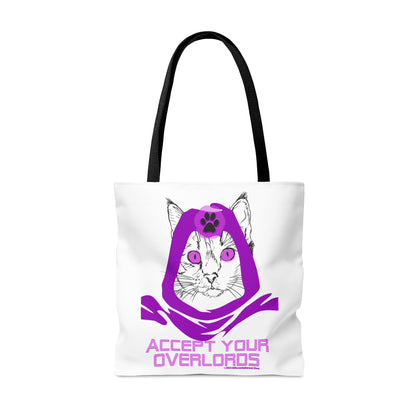 Accept Your Overlords Tote Bag - Cat Cult Feline Priest Kitty - Differently Normal