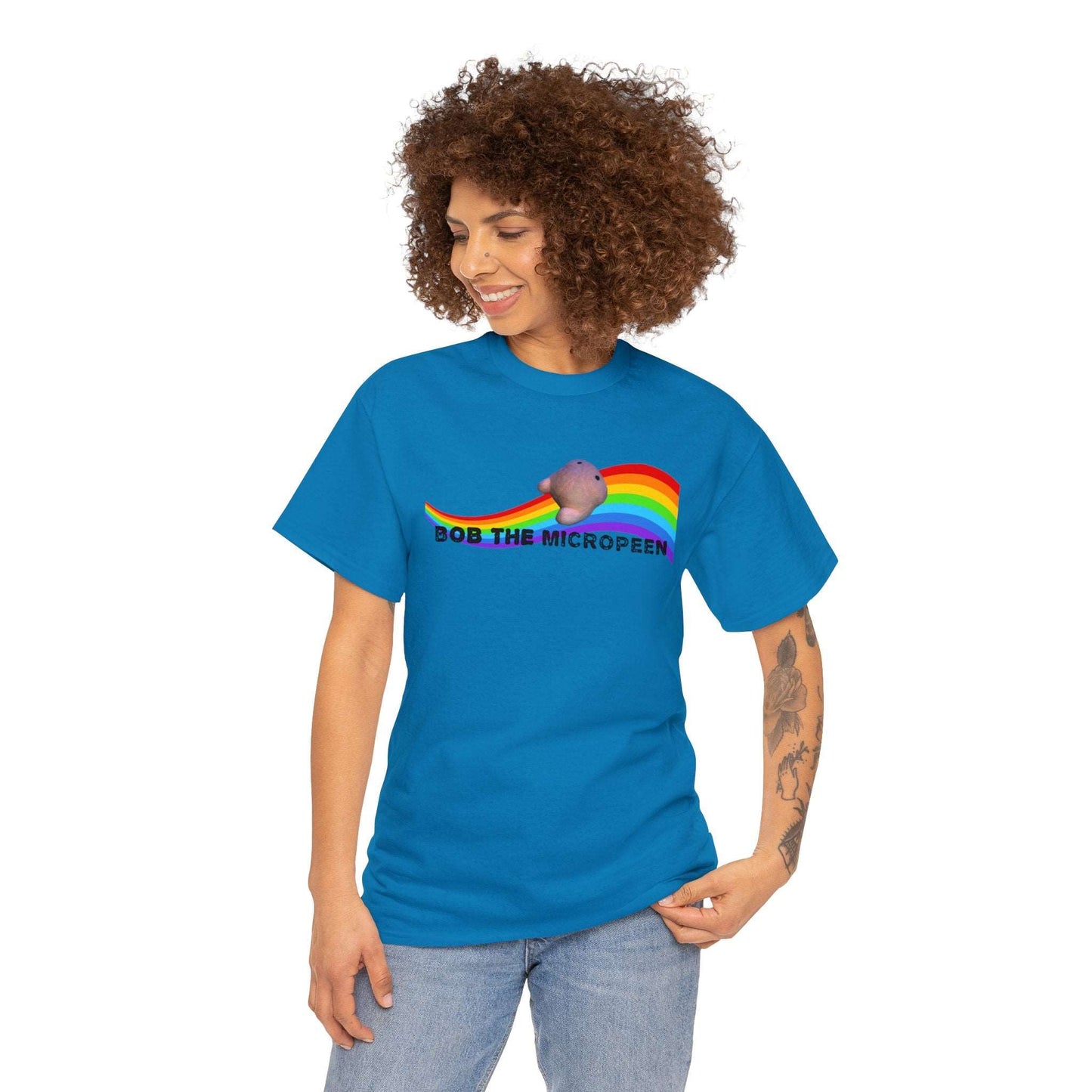 Bob the Micropeen - Rainbow Little Guy Plus Size Unisex T-Shirt