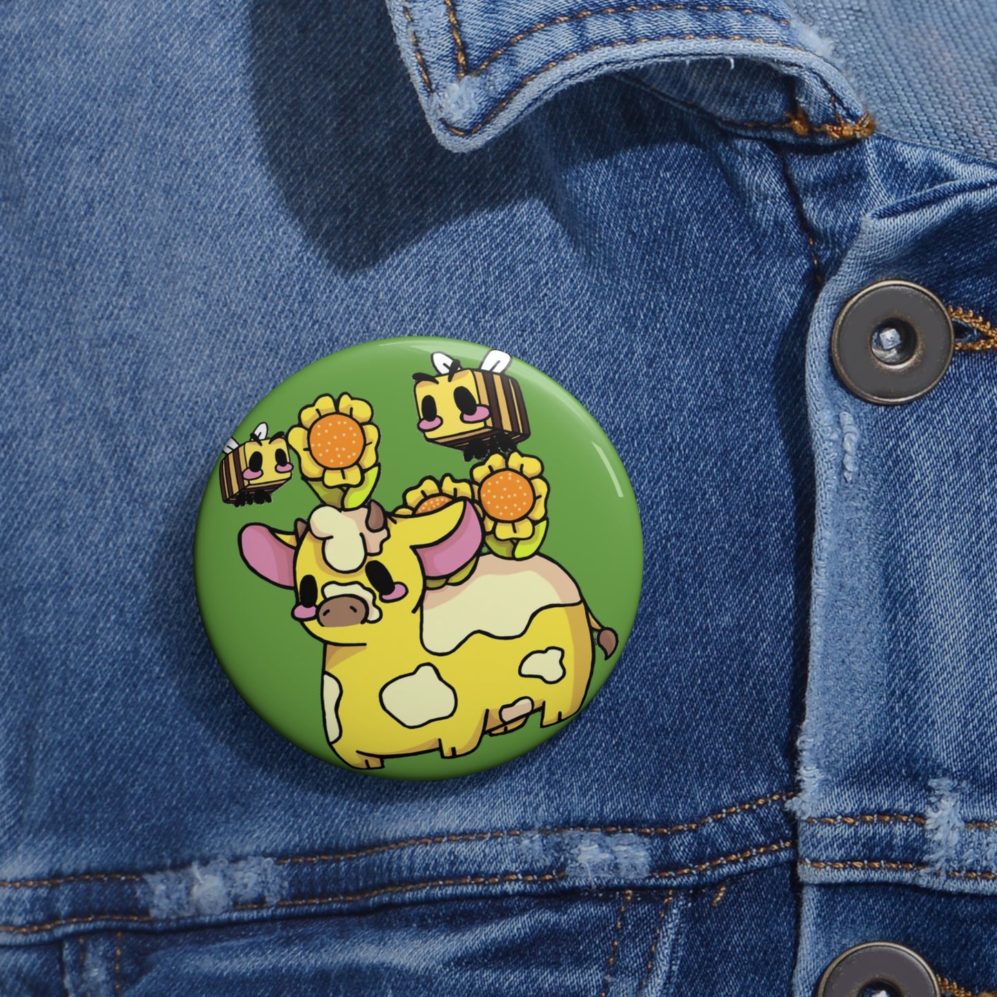 Captain AFAB - Moo Bloom Pin Button