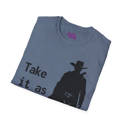 Cowboy Ghoul "Take it As it Comes" Unisex T-Shirt by Differently Normal - Wallace Print Solutions