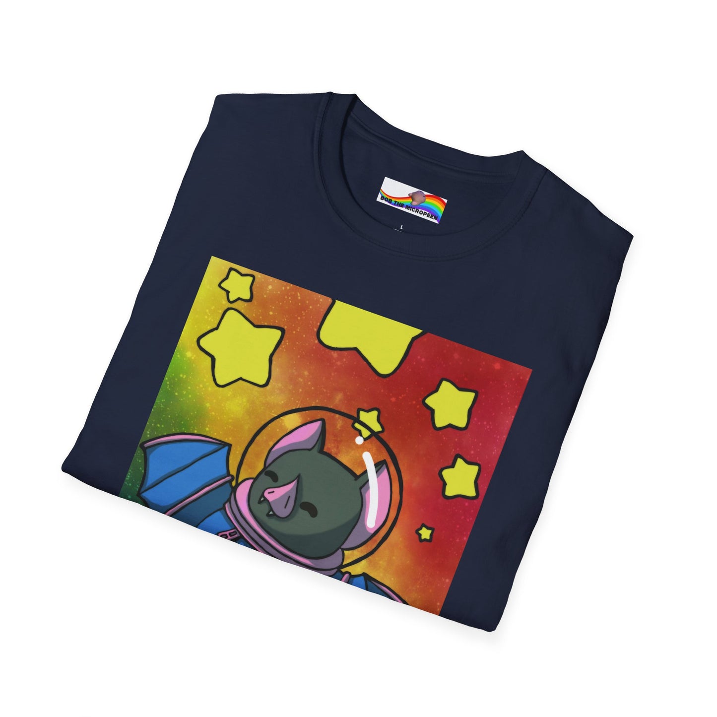 Captain AFAB - Astronaut Bat Rainbow Space Unisex T-Shirt - Wallace Print Solutions