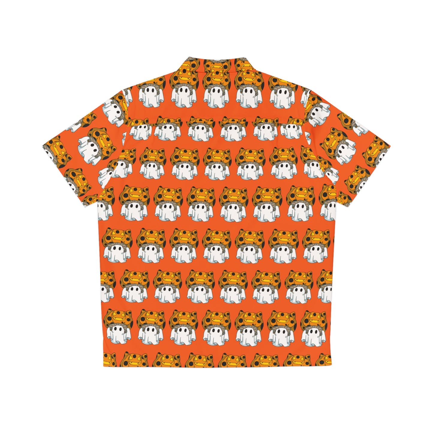 Captain AFAB - Kitty Jack-O-Lantern Ghost Hawaiian Shirt