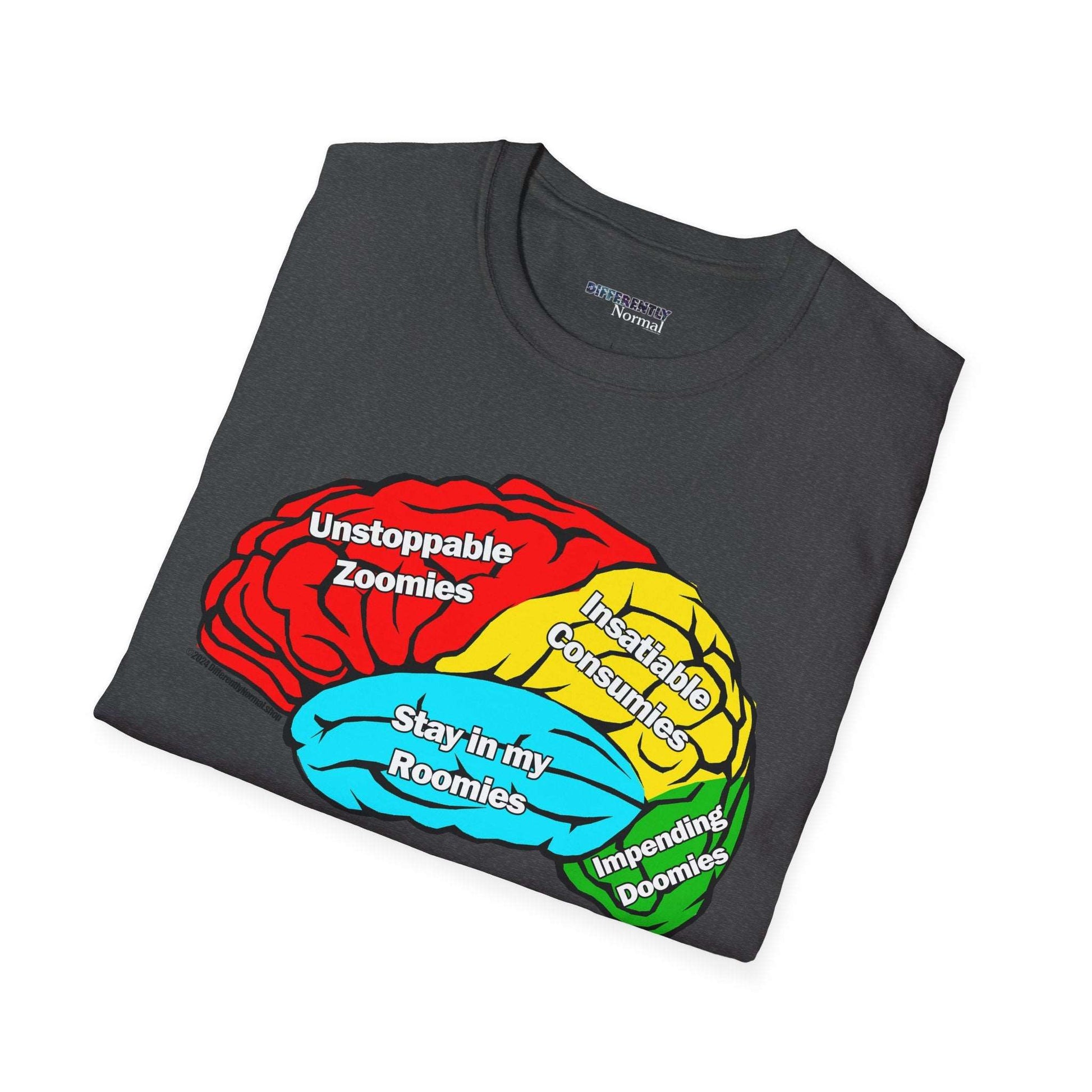 ADHD Brain Map Unisex T-Shirt - Differently Normal