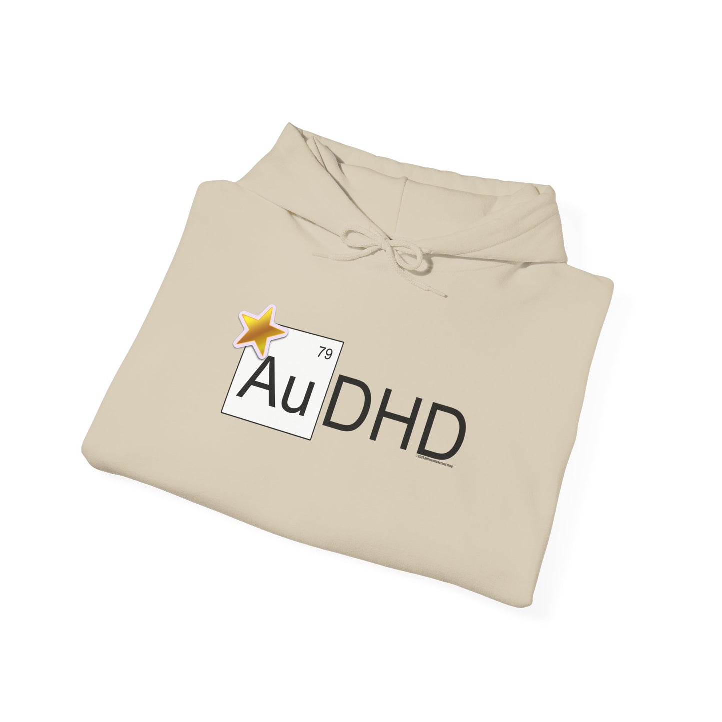 AuDHD Gold Star Heavy Blend™ Hoodie - Differently Normal