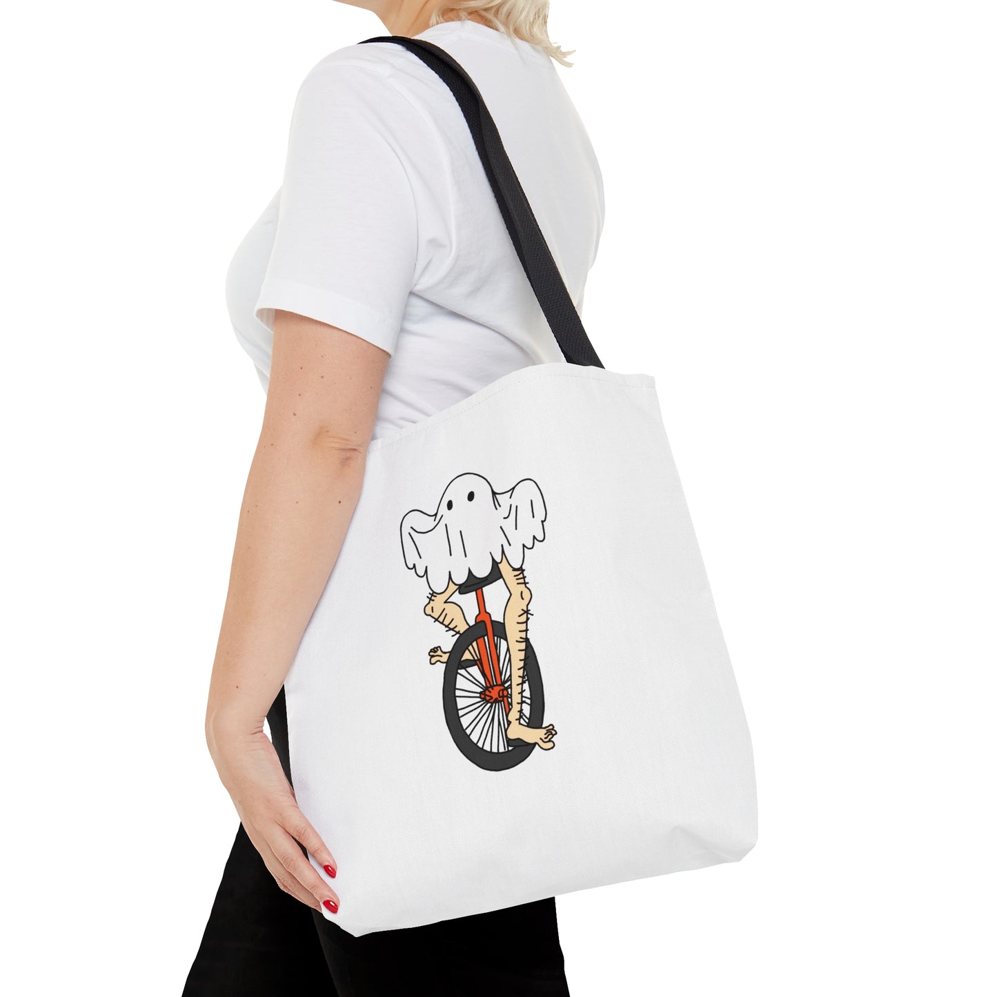 Captain AFAB - Leggy Ghost Unicycle Tote Bag