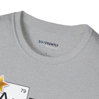 AuDHD Gold Star Unisex T-Shirt - Differently Normal