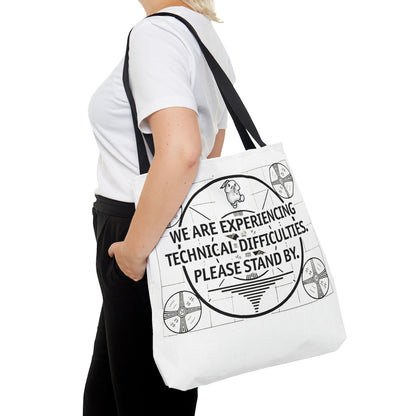 Bob the Micropeen - We Are Experiencing Technical Difficulties Tote Bag - Wallace Print Solutions