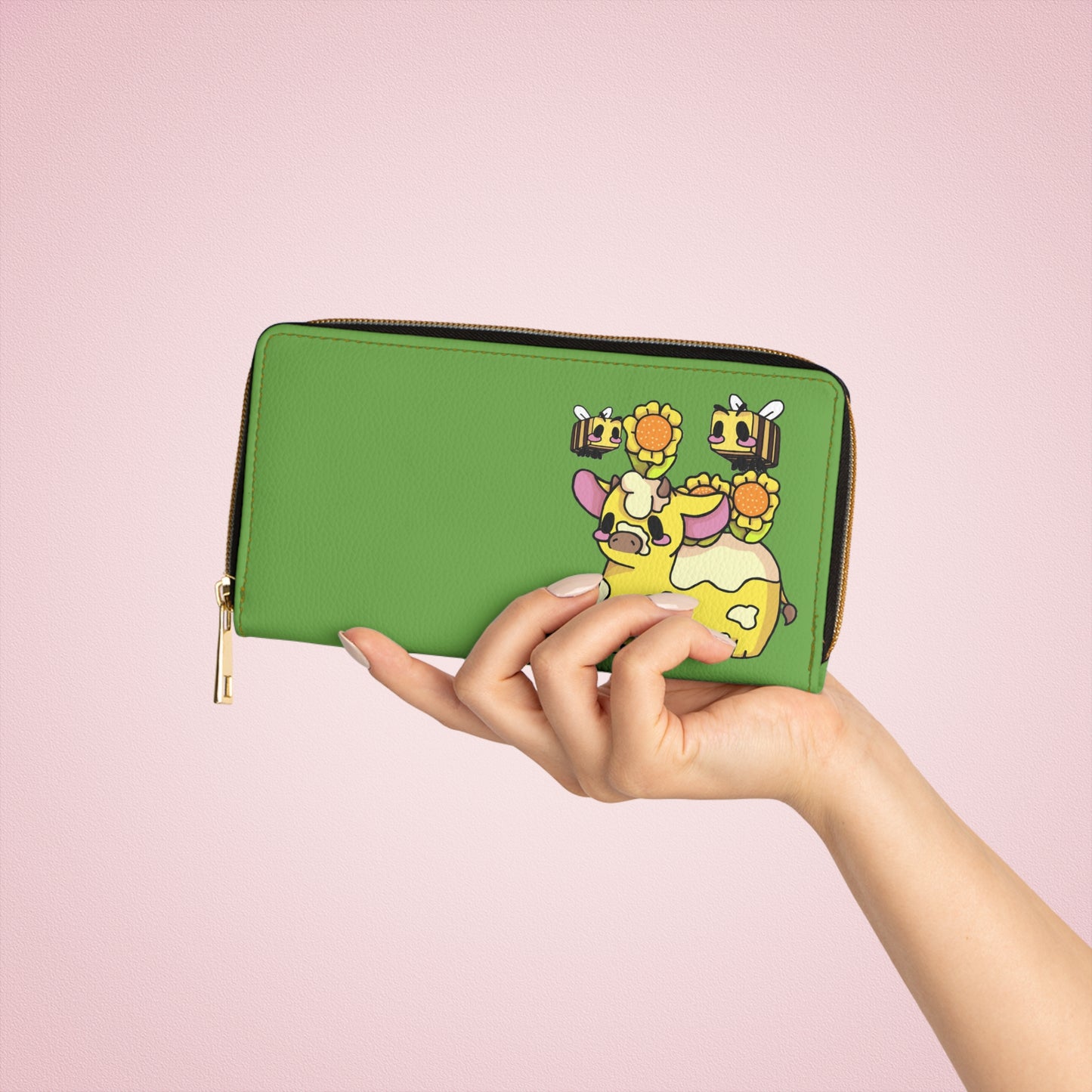 Captain AFAB - Moo Bloom Zipper Wallet