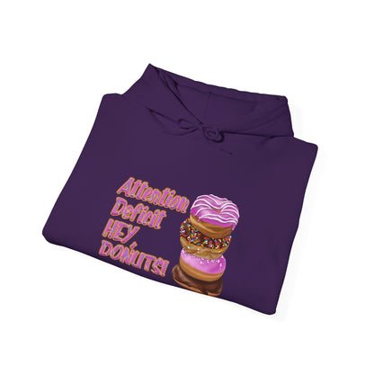 Attention Deficit HEY, DONUTS! Unisex Heavy Blend™ Hoodie - Differently Normal