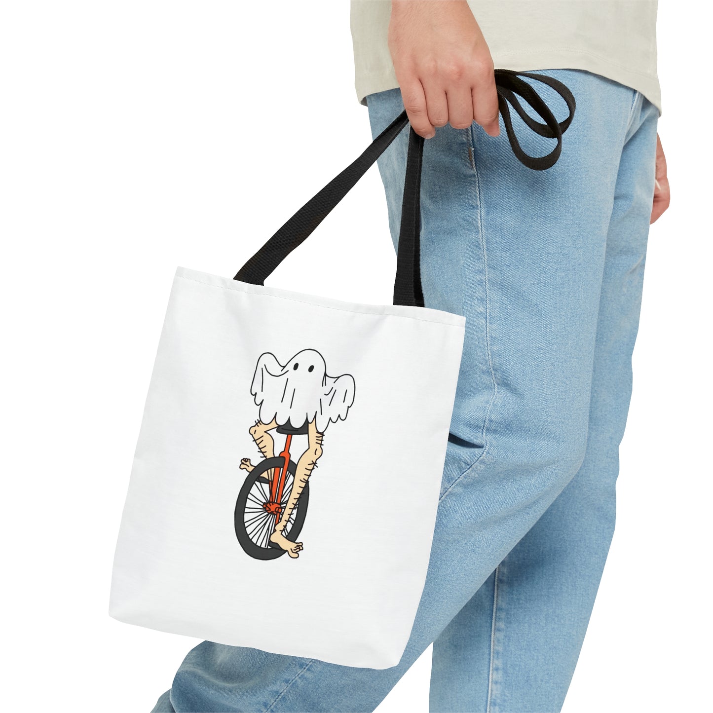 Captain AFAB - Leggy Ghost Unicycle Tote Bag