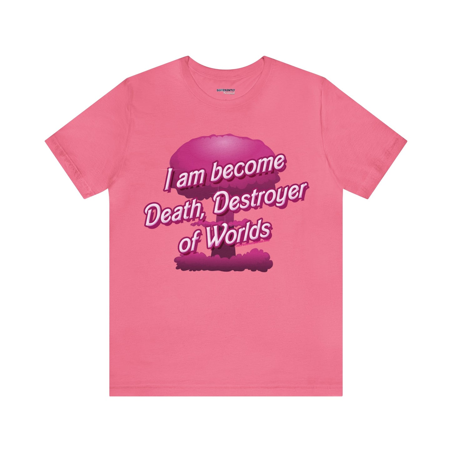 Barbenheimer Pink Iconic Doll Nuke Explosion Tee - Differently Normal - Wallace Print Solutions