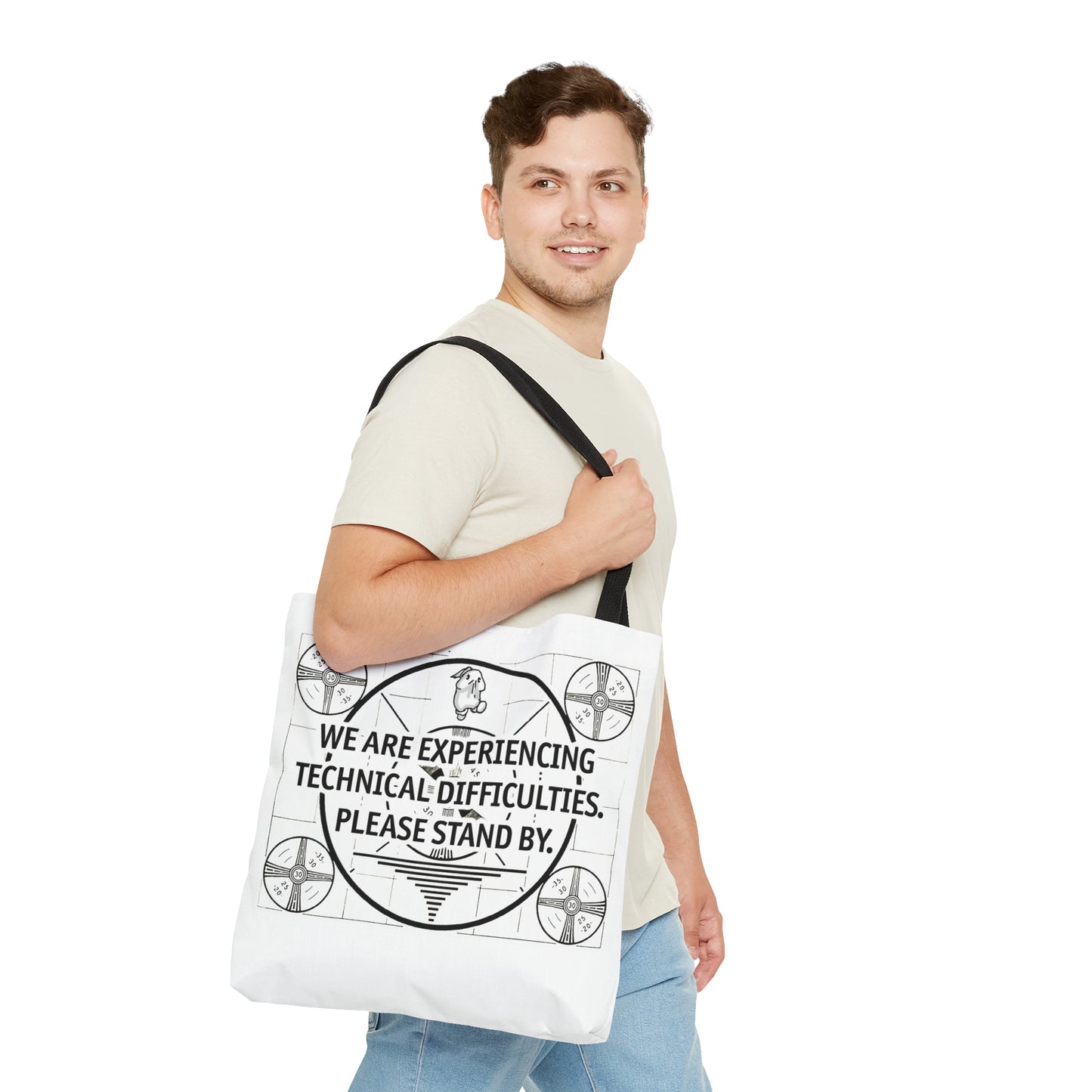 Bob the Micropeen - We Are Experiencing Technical Difficulties Tote Bag - Wallace Print Solutions