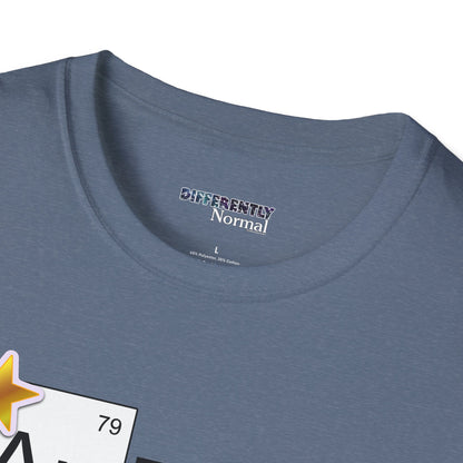 AuDHD Gold Star Unisex T-Shirt - Differently Normal