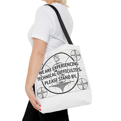 Bob the Micropeen - We Are Experiencing Technical Difficulties Tote Bag - Wallace Print Solutions