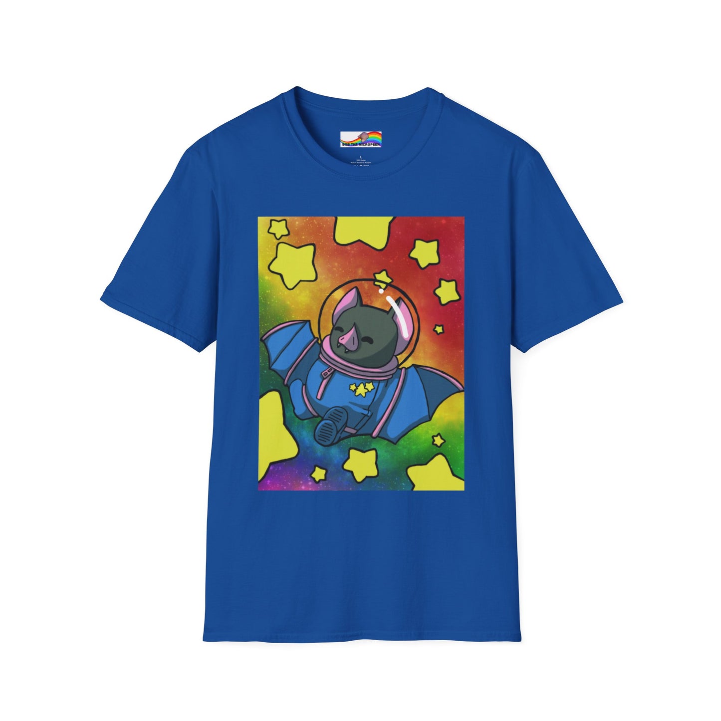 Captain AFAB - Astronaut Bat Rainbow Space Unisex T-Shirt - Wallace Print Solutions