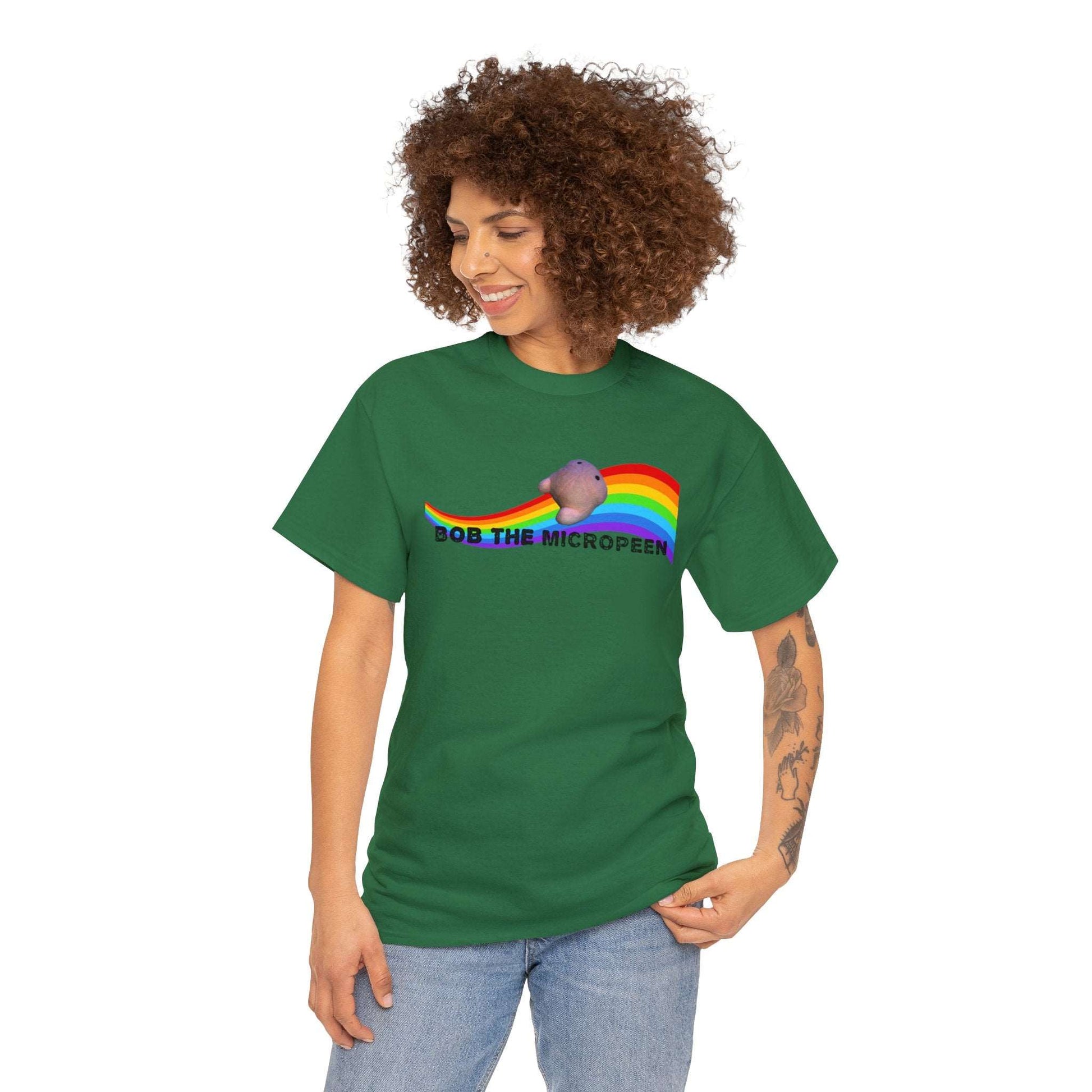 Bob the Micropeen - Rainbow Little Guy Plus Size Unisex T-Shirt