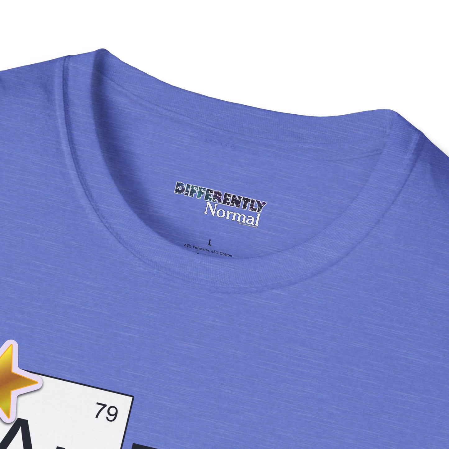 AuDHD Gold Star Unisex T-Shirt - Differently Normal