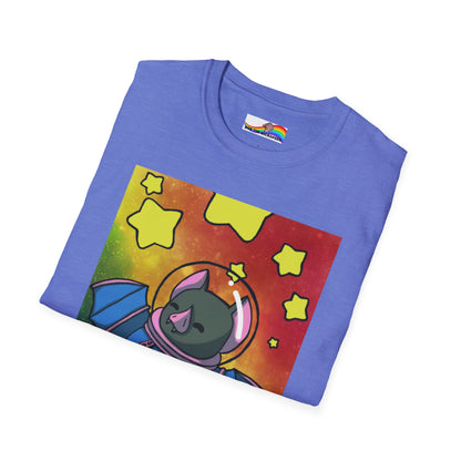 Captain AFAB - Astronaut Bat Rainbow Space Unisex T-Shirt - Wallace Print Solutions