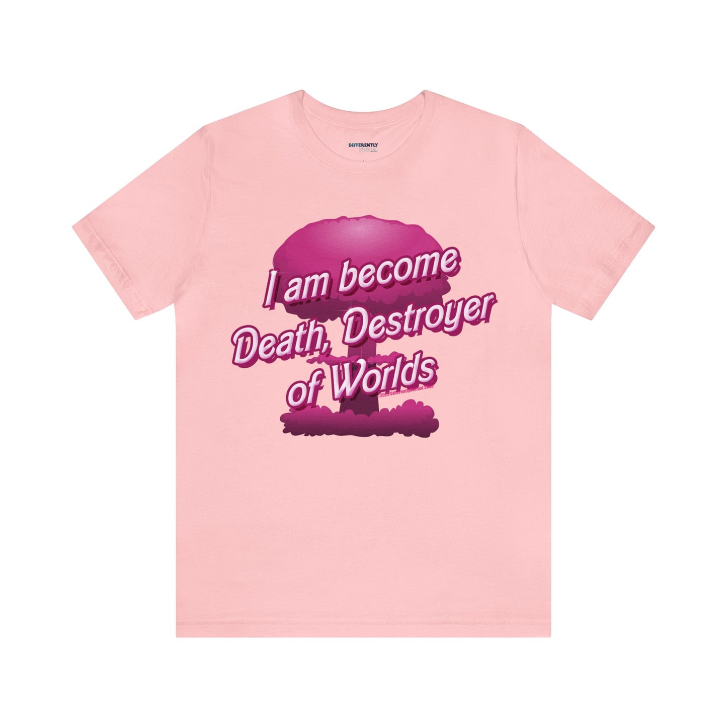 Barbenheimer Pink Iconic Doll Nuke Explosion Tee - Differently Normal - Wallace Print Solutions