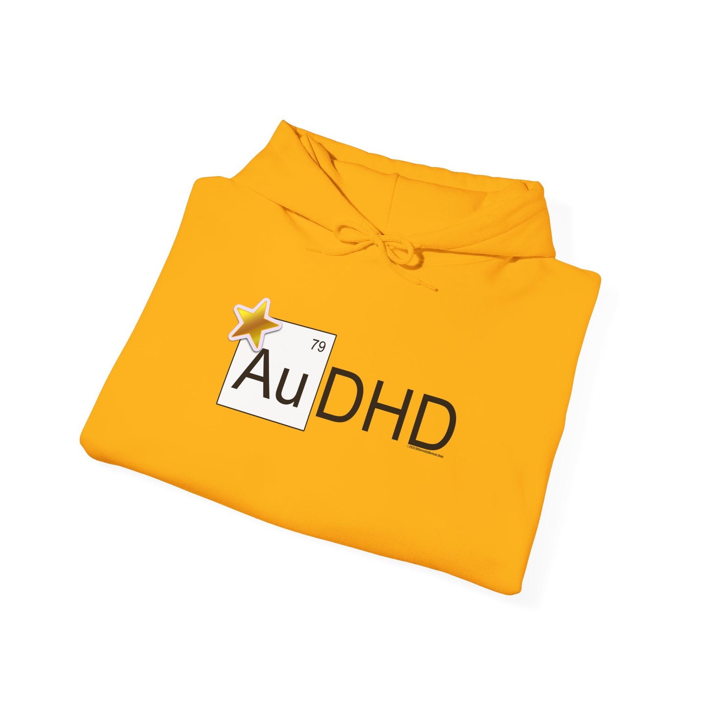 AuDHD Gold Star Heavy Blend™ Hoodie - Differently Normal