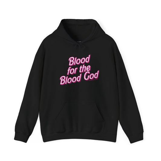 Blood for the Blood God Pink Iconic Doll Unisex Heavy Blend™ Hoodie - Differently Normal