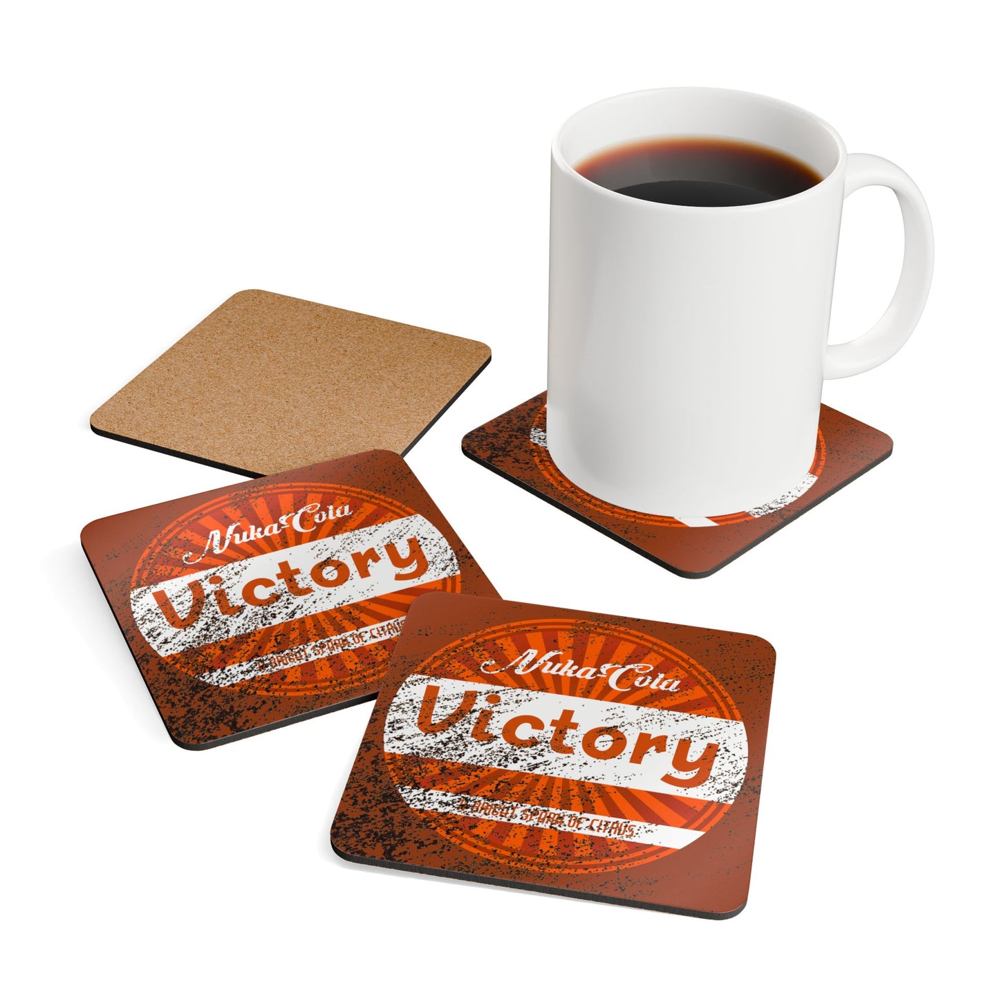 Victory Style Corkwood Coaster Set - Differently Normal