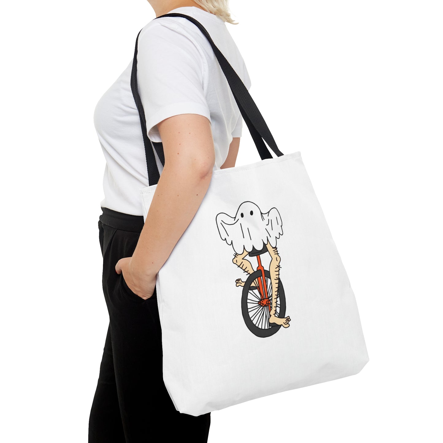 Captain AFAB - Leggy Ghost Unicycle Tote Bag