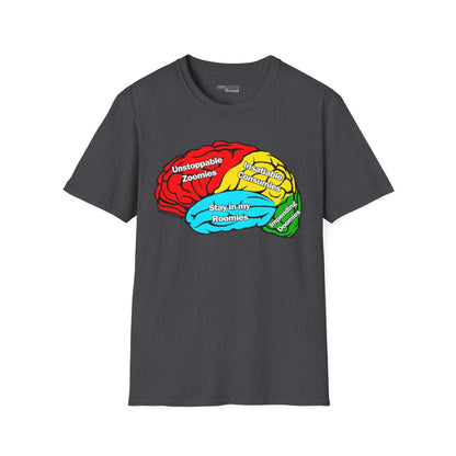 ADHD Brain Map Unisex T-Shirt - Differently Normal