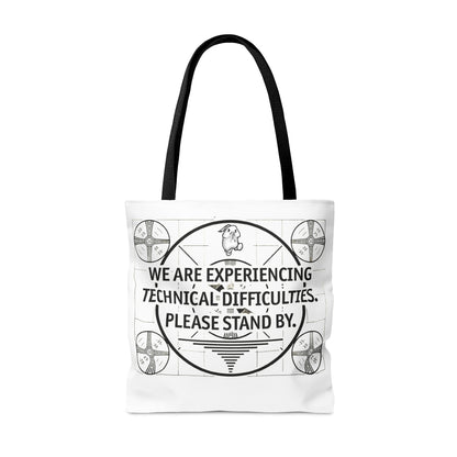 Bob the Micropeen - We Are Experiencing Technical Difficulties Tote Bag - Wallace Print Solutions